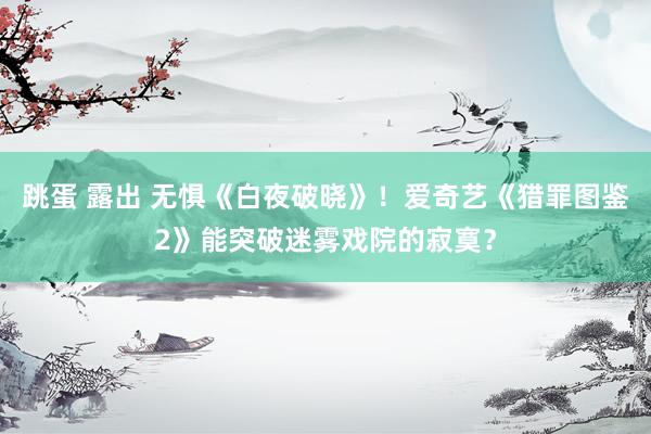 跳蛋 露出 无惧《白夜破晓》！爱奇艺《猎罪图鉴2》能突破迷雾戏院的寂寞？