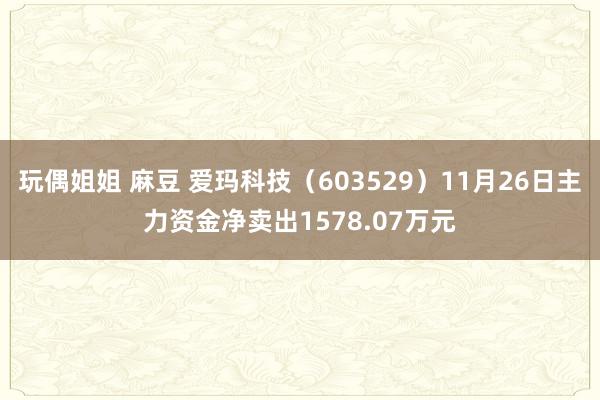 玩偶姐姐 麻豆 爱玛科技（603529）11月26日主力资金净卖出1578.07万元
