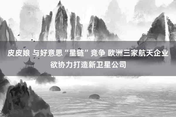 皮皮娘 与好意思“星链”竞争 欧洲三家航天企业欲协力打造新卫星公司