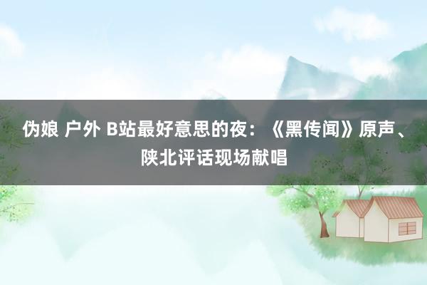 伪娘 户外 B站最好意思的夜：《黑传闻》原声、陕北评话现场献唱