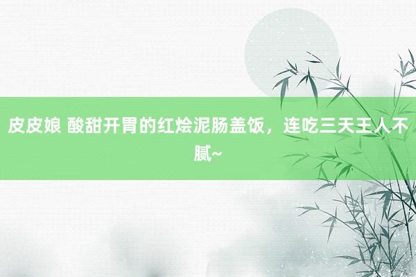 皮皮娘 酸甜开胃的红烩泥肠盖饭，连吃三天王人不腻~