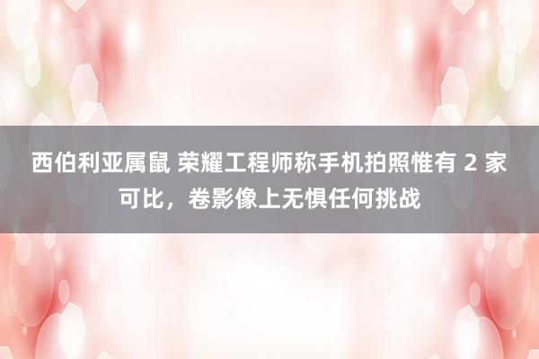 西伯利亚属鼠 荣耀工程师称手机拍照惟有 2 家可比，卷影像上无惧任何挑战
