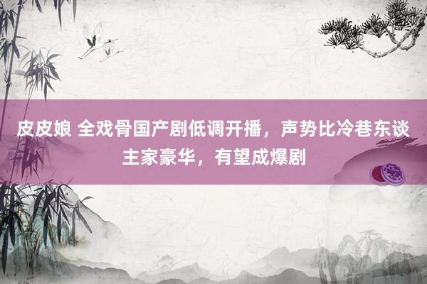 皮皮娘 全戏骨国产剧低调开播，声势比冷巷东谈主家豪华，有望成爆剧